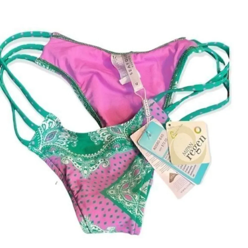 Seafolly Bandana Bay Multi Rio Bikini Bottoms Size 8 NWT